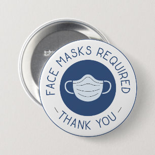 Ansikte-mask krävs knapp