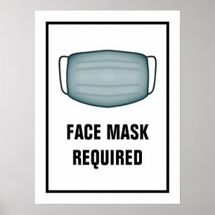 Ansikte-mask krävs poster