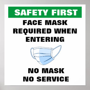 ANSIKTE MASK KRÄVS POSTER