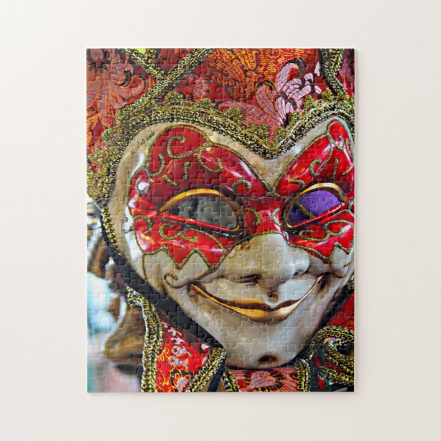 Ansikte Mask Mardi Gras Louisana. Pussel (Vertikal)