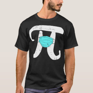 Ansikte Mask PiDay Funny Social Avstånd karantän T Shirt