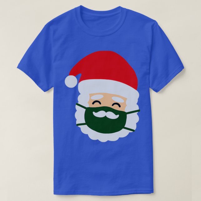 Ansikte Mask Santa jul Mustache T Shirt (Design framsida)
