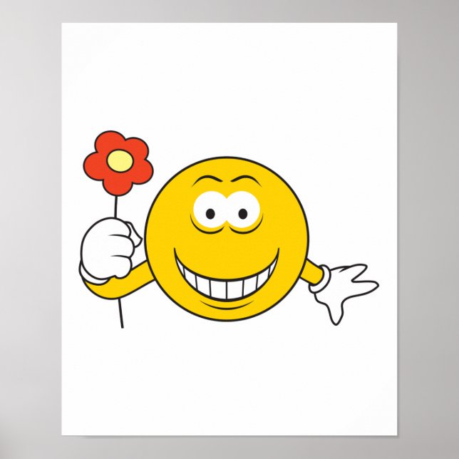 Ansikte med blomma poster (Framsidan)