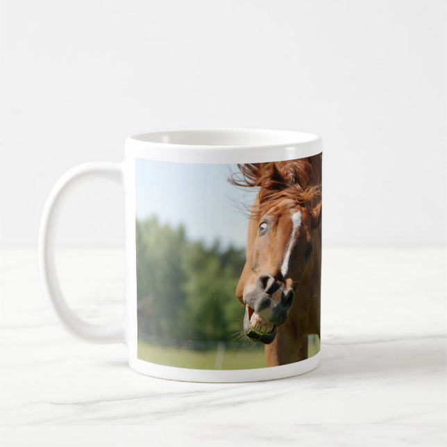 Ansikte med Curled Läppar, Crazy Öga Kaffemugg (Vänster)