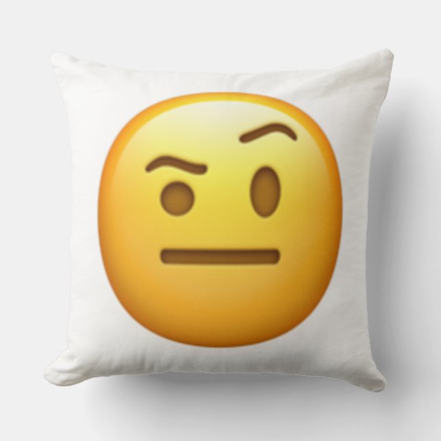 Ansikte med en eyebrow upphöjd - Emoji Kudde (Framsida)