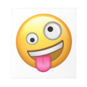 Ansikte med ett stort och ett litet Öga - Emoji Anteckningsblock