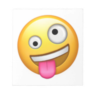 Ansikte med ett stort och ett litet Öga - Emoji Anteckningsblock