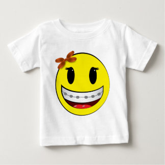 ansikte med klammerparentes - flicka tee shirt