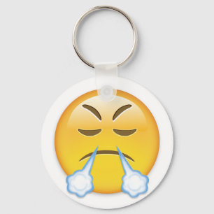 Ansikte med Look av triumfen Emoji Nyckelring