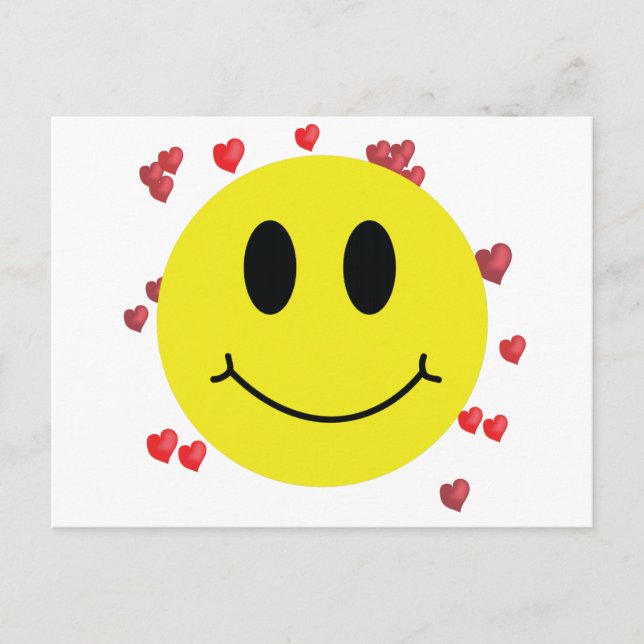 Ansikte med röda örter vykort (Framsida)