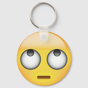 Ansikte med rullande ögon Emoji Nyckelring