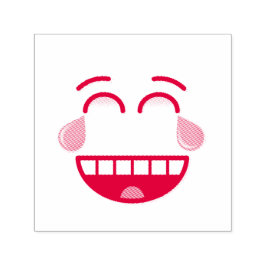 Ansikte med Tårar Joy Självfärgande Stämpel