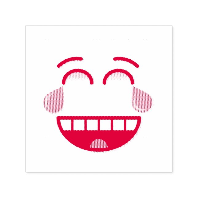 Ansikte med Tårar Joy Självfärgande Stämpel (Design)