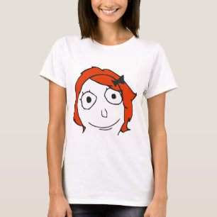 Ansikte Meme för Derpina rött hårursinne T-shirt