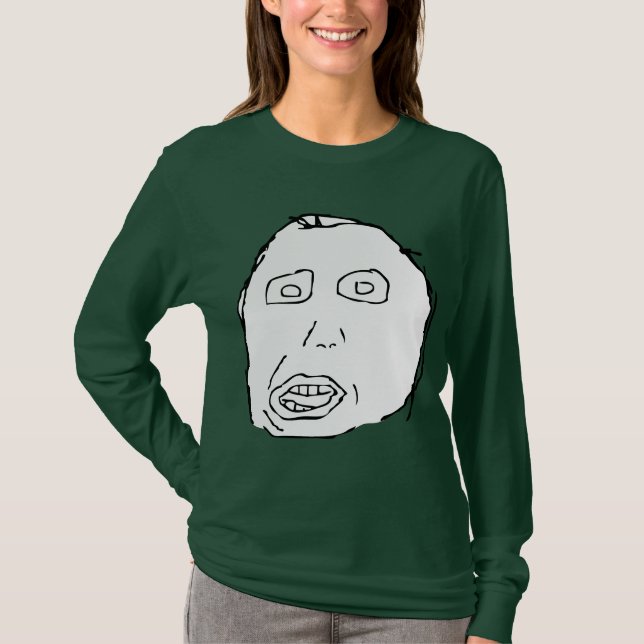 Ansikte Meme för Herp Derp idiotursinne Tee Shirt (Framsida)