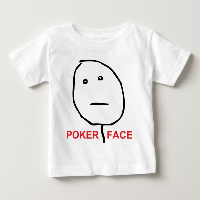 Ansikte Meme för pokeransikteursinne Tee Shirt (Framsida)