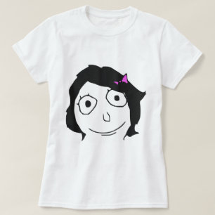 Ansikte Meme för ursinne för Derpina svart T Shirt