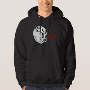 Ansikte Meme för ursinne för LOL-skratt ut högt Hoodie