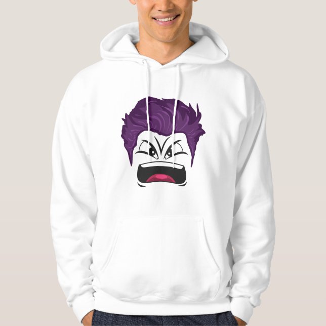 ANSIKTE MÖNSTER DESIGN HOODIE (Framsida)