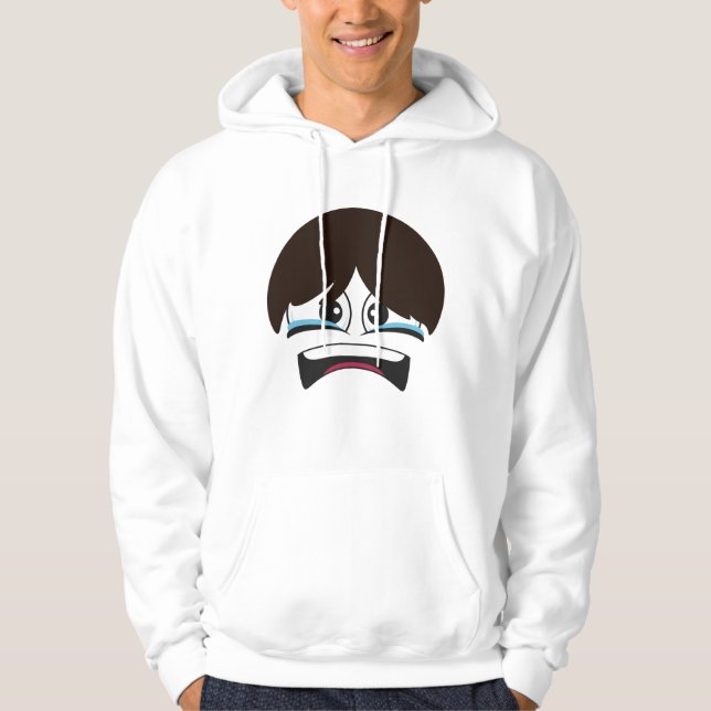 ANSIKTE MÖNSTER DESIGN HOODIE (Framsida)