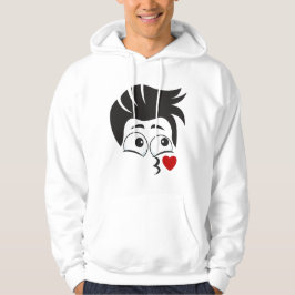ANSIKTE MÖNSTER DESIGN HOODIE