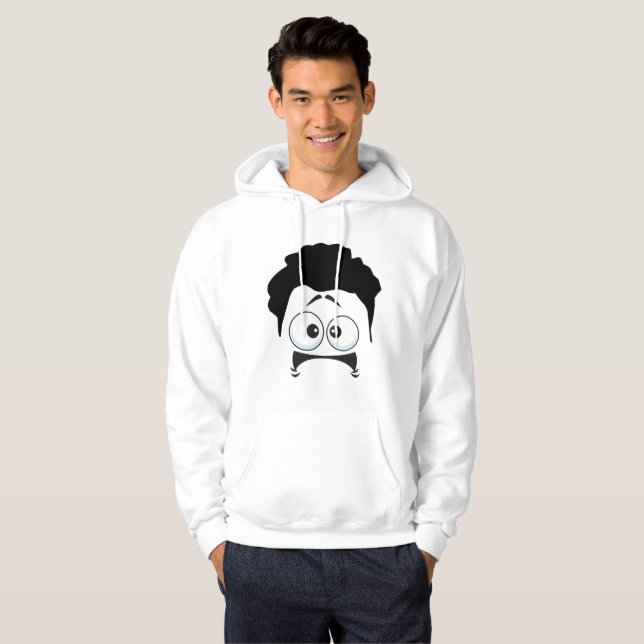 ANSIKTE MÖNSTER DESIGN HOODIE (Hel framsida)