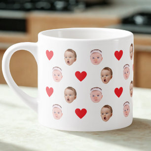 Ansikte Mugg, Anpassningsbar Photo mugg, Baby Gift Espressomugg