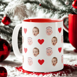 Ansikte Mugg, Anpassningsbar Photo mugg, Baby Gift Två-Tonad Mugg