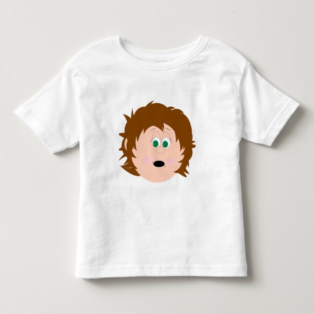 Ansikte och grafik för barn i Roligt Tee Shirt (Framsida)