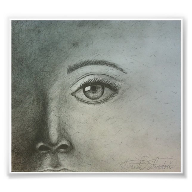 Ansikte och skuggor - Amanda Salvador Fototryck (Framsidan)