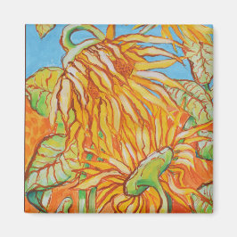 "'Ansikte OFF'' Sunblommor av Bruce Tunis Magnet