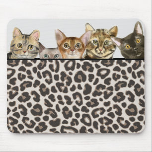 Ansikte på Leopard Print Mousepad Musmatta