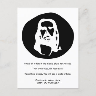 Ansikte på vykort för Kristus optiska ljusion