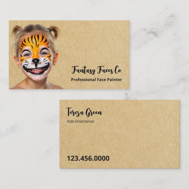 Ansikte Painter Visitkort (Fram/baksida)
