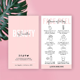 Ansikte Peel Aftercare Instructions  Rosa Salon Visitkort
