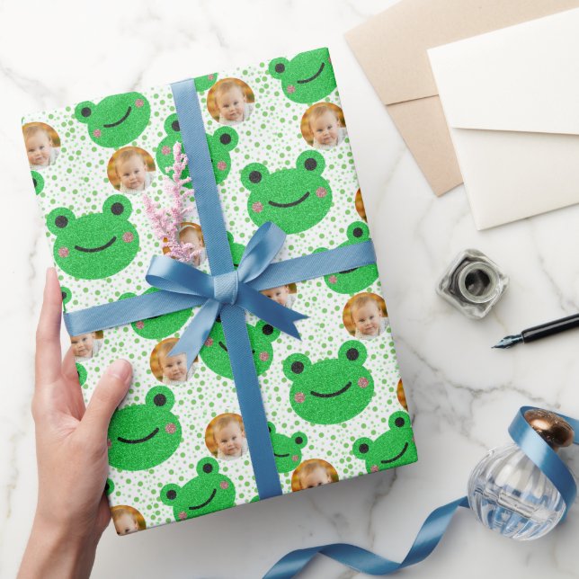 Ansikte Photo Frog Tema Presentpapper (Gifting)