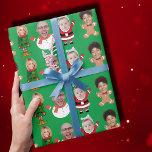 Ansikte Photo- julgåva från den fantastiska Anpass Presentpapper<br><div class="desc">Easy Anpassningsbar Family Ansikte Photo jul Gift for Family, Byt ut ansikte mot dina favoritfoton (se till att du har skörd så mycket som möjligt till ansikte och använda en app för att ta bort bakgrunden) och anpassa den här roliga julhälsningen Papper med din unge, Helgdag eller pojkvän på den!...</div>