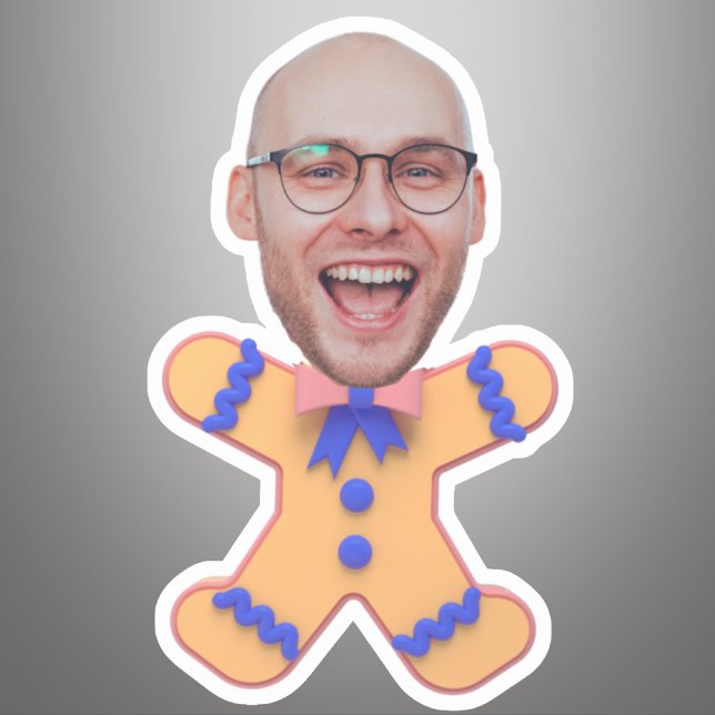 Ansikte Photo-Pepparkaksgubbar i Anpassningsbar -  Klistermärken (Skapare uppladdad)