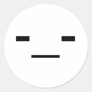 Ansikte-plan Runt Klistermärke