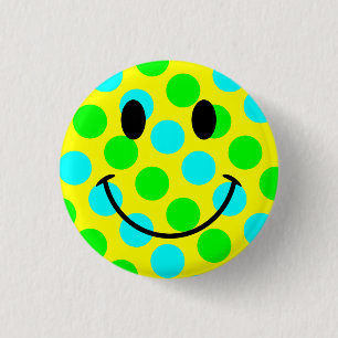 Ansikte Polka dots Knapp