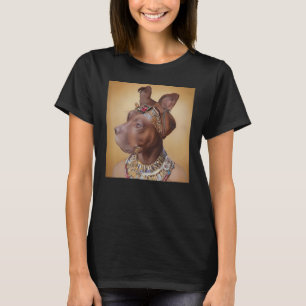 ansikte porträtt i en antikens hund som Cleopatra T Shirt