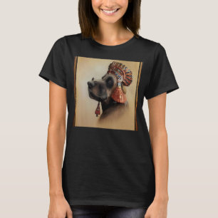 Ansikte porträtt i en antikens hund som Cleopatra T Shirt