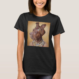 ansikte porträtt i en antikens hund som Cleopatra T Shirt