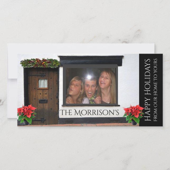 Ansikte pressat mot glasjulen julkort (Framsida)