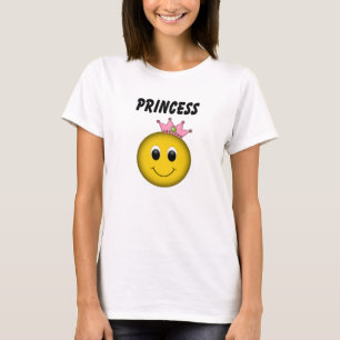 Ansikte Princess med Krona Tee Shirt