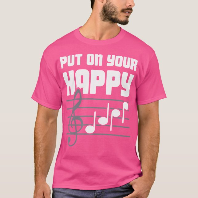 Ansikte - Roliga pianolektioner Pianospelare  Pian T Shirt (Framsida)