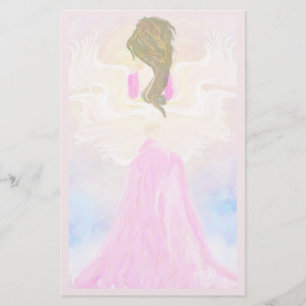 Ansikte Rosa Angel Brevpapper