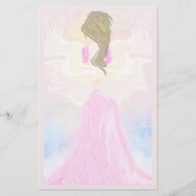 Ansikte Rosa Angel Brevpapper (Framsida)