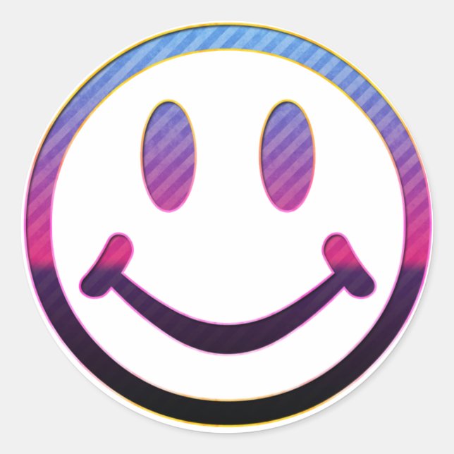 Ansikte Runt Klistermärke (Framsida)