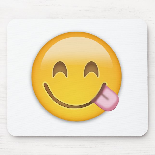 Ansikte Savoring Delicious Food Emoji Musmatta (Framsidan)